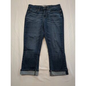 Signature by Levi Strauss Gold Label Mid Rise Capri Jeans Blue Medium Wash 10